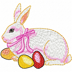 Rabbits Embroidery Design 8 Rabbits Embroidery Design 8